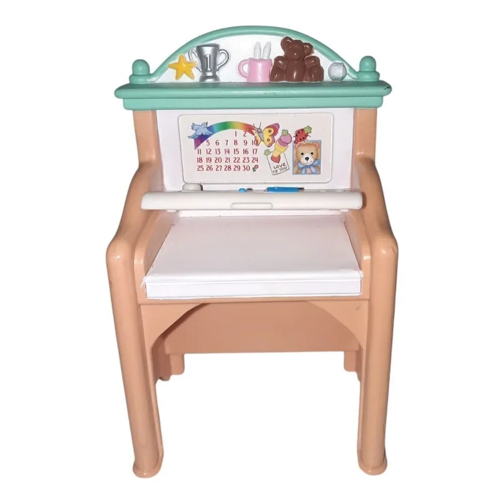Fisher Price Loving Family Peach and Green Toy Desk